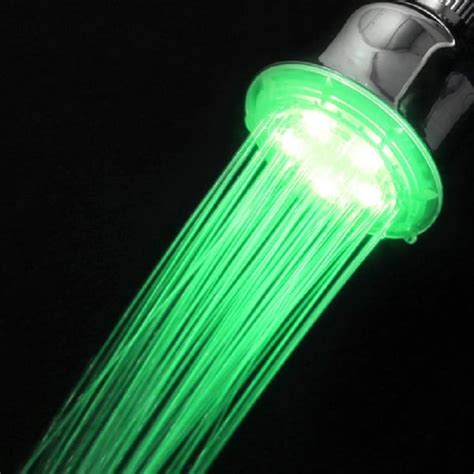 LED Shower Head with Three Lights LED Fixed Showerheads for Bathroom ...