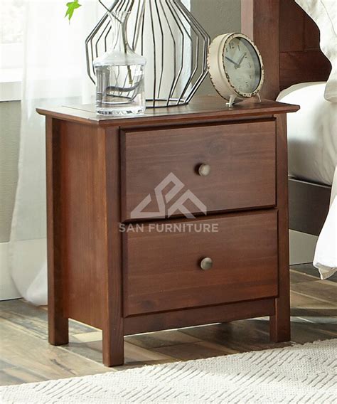 SAN Shaker 2 Drawer Solid PlyWood Nightstand Sanfurniture Ae