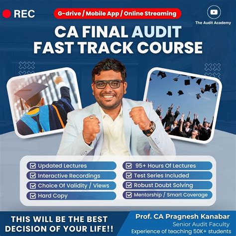 CA Final New Audit Lectures Fastrack Course The Audit Academy