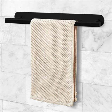 Joejis Self Adhesive Towel Rail Cm Stainless Steel Black Matte