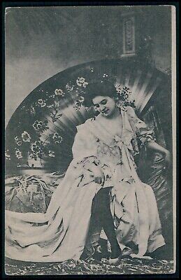 N French Nude Risque Woman With Fan Photogravure Original Old S