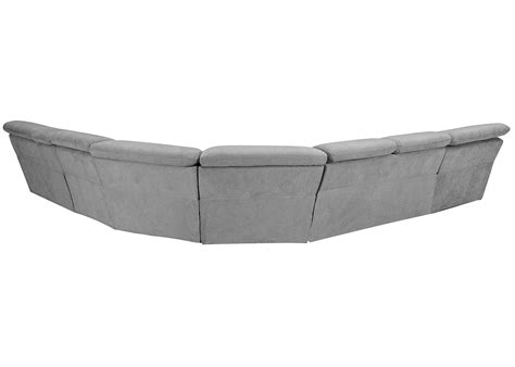 Brooklyn Gray 6 Pc Power Sectional W Adjustable Headrests