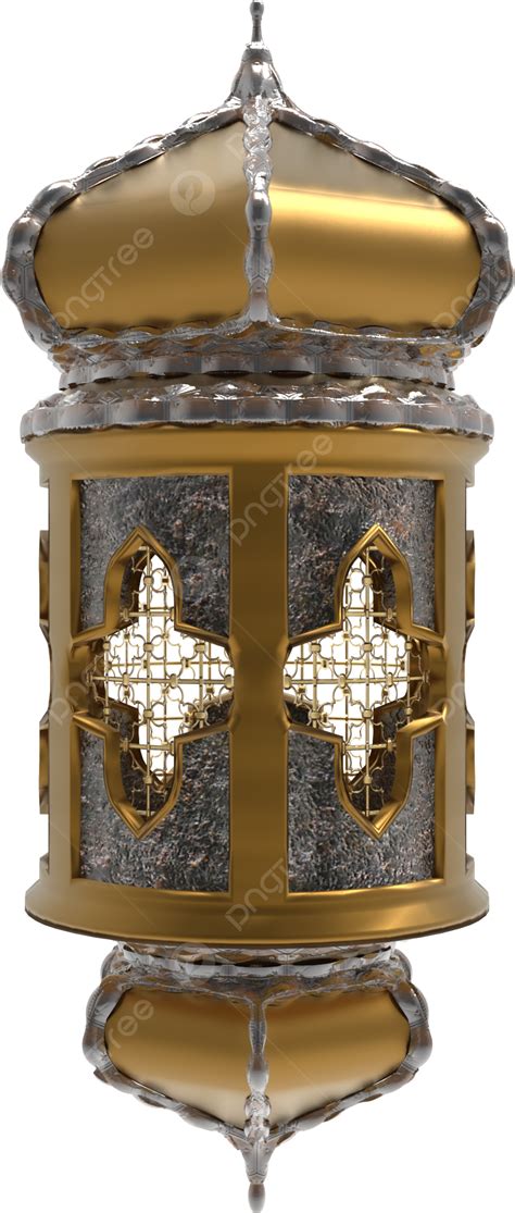 Render D De Linterna De Ramad N Isl Mica Dorada Png Islam Linterna