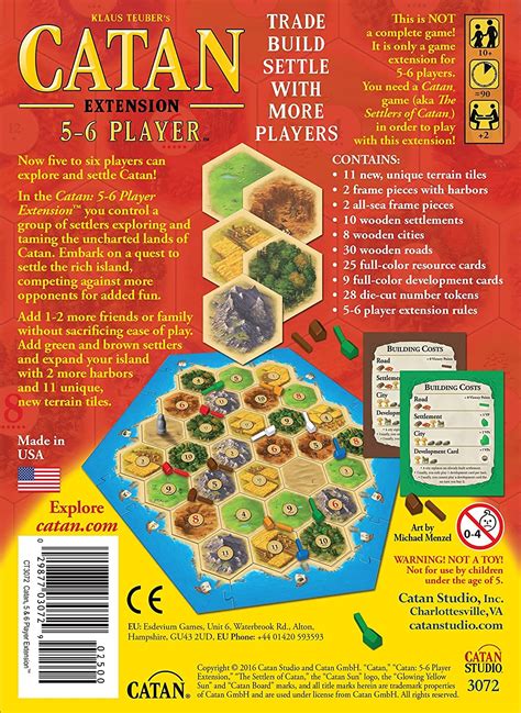 Catan Strategy Board Game 5 6 Player Extension For Ages 10 And Up From Asmodee