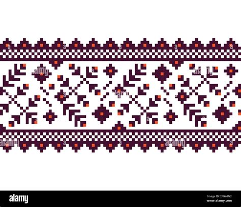 Vector Illustration Of Ukrainian Folk Seamless Pattern Ornament Ethnic