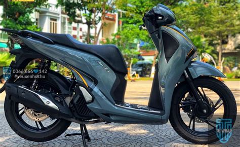 HONDA SH xám xi măng Tú Wrap Thiết kế thi công decal xe ôtô motor