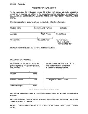 Fillable Online Matc Request For Enrollment Matc Fax Email Print