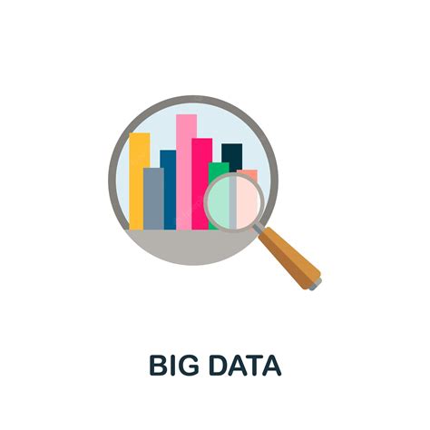 Premium Vector Big Data Icon Flat Sign Element From Data Analytics Collection Creative Big