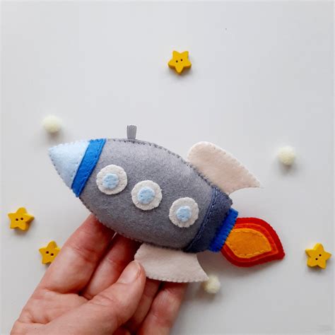 Space Rocket Plush Rocket Felt Rocket Pdf Pattern Learn Space Etsy