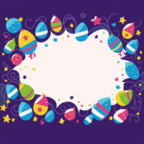 Premium Vector Frames Of Streamlined Lines Colorful Easter Eggs