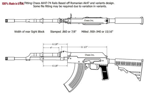 Ak 47 Dust Cover Rail For Milled Receivers Chaos Inc