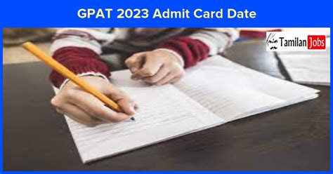 Gpat Admit Card Date Out Check Exam Details Here