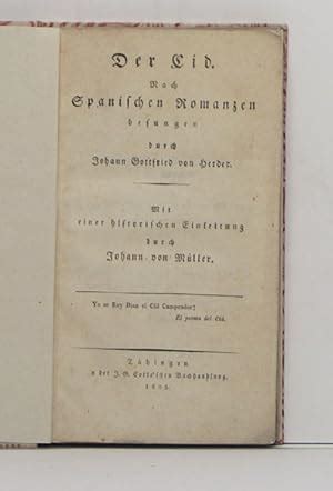 Der Cid Nach Spanischen Romanzen Besungen Mit Einer Historischen