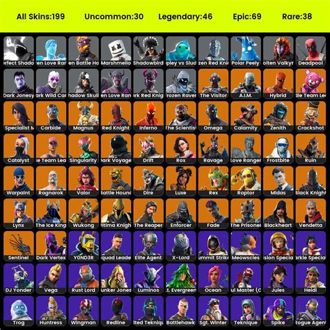 Pcpsnxbox 199 Skins Og Stw Black Knight Dark Vertex The