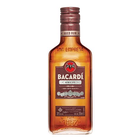 Ron Bacardi Añejo 38° Petaca 200cc Precio Oferta