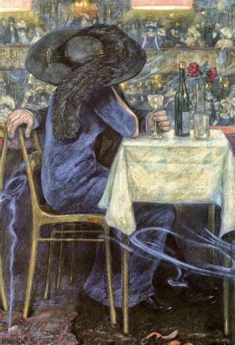 Couple In Caf Restaurant Hans Baluschek German Max Ernst