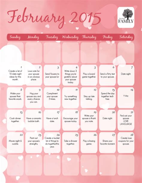 February Be Loved Calendar