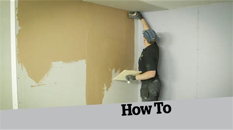 How To Skim A Plasterboard Wall Youtube