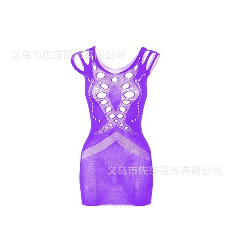 Generic New Sexy Lingerie Sexy Fishnet Mesh Hip Skirt One Piece Tube Top Hollow Out See Through