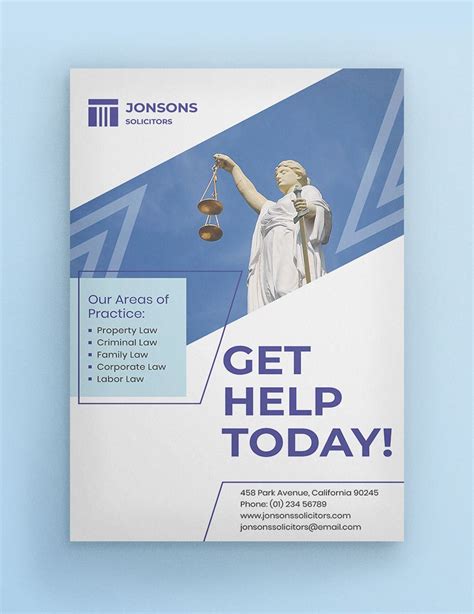 Law Firm Poster Template In Publisher Pages Illustrator InDesign