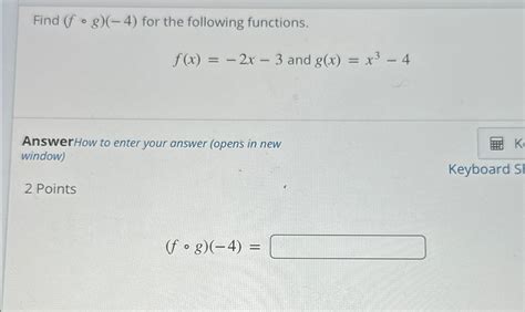 Solved Find F G 4 ﻿for The Following