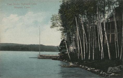 East Shore Highland Lake Winsted Ct Postcard