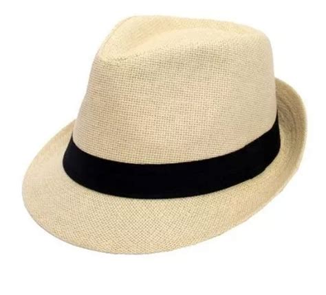 Chapéu Panamá Aba Curta Fedora Natural Unisex Bege MercadoLivre