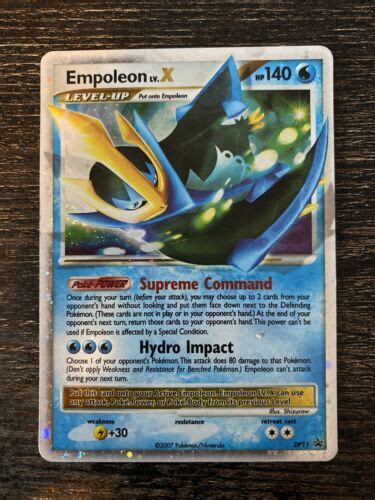 Pokémon TCG Empoleon LV X DP Black Star Promotional DP11 Holo Promo eBay