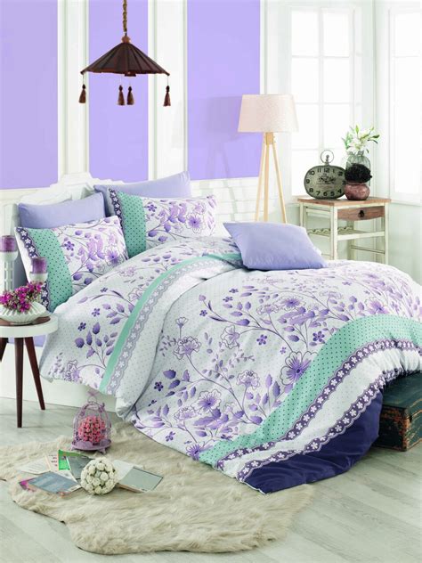 Lenjerie De Pat Pentru O Persoana Sudenaz Lilac Pearl Home Bumbac