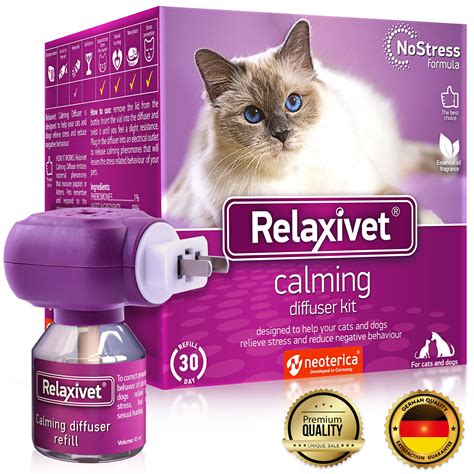 Relaxivet Cat Calming Pheromone Diffuser Improved No Stress Formula