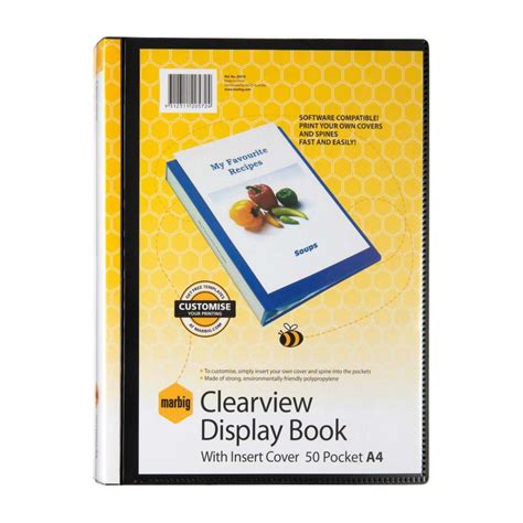 Marbig Clearview Display Book A Non Refillable Pocket Insert Cover