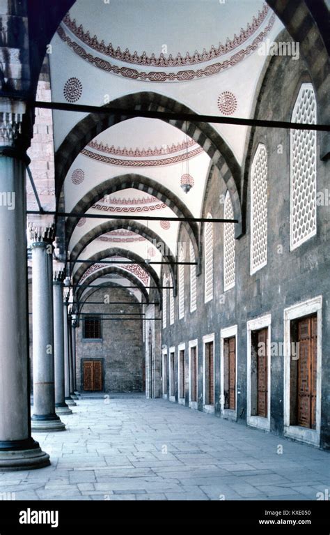 Interior Courtyard Of The Sultan Ahmed Mosque Aka Sultan Ahmet Mosque