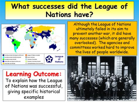 League Of Nations Successes Teaching Resources