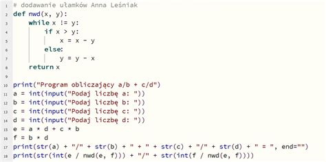 Python 3 Leśniakowie