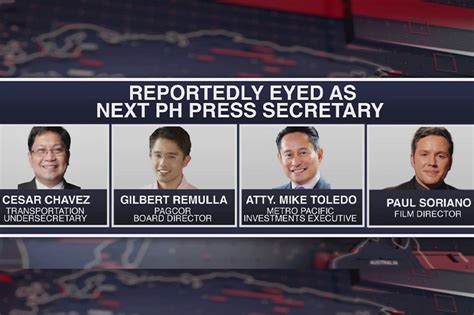 Several Names Eyed For Marcos Next Press Secretary Abs Cbn News