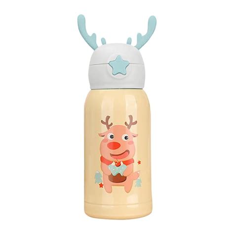 Ripley Botella De Agua Portatil Ml Reno Kawaii Naranja Infantil