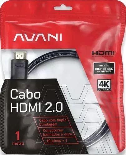 Cabo Hdmi Pinos Ethernet Metro K Ultra Hd M P