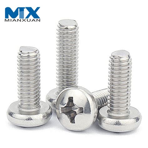 All Size DIN7985 Stainless Steel Cross Recessed Machine Screw Pan Head