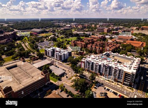 Tallahassee, FL, USA - August 15, 2021: Aerial photo FSU Florida State ...