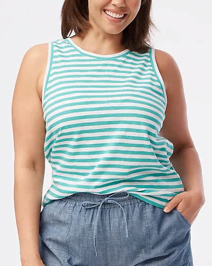 Factory Striped Girlfriend Tank Top For Women