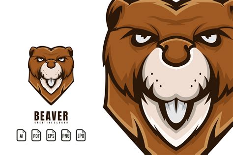 Beaver Mascot Logo Graphic by maxs_graphic · Creative Fabrica