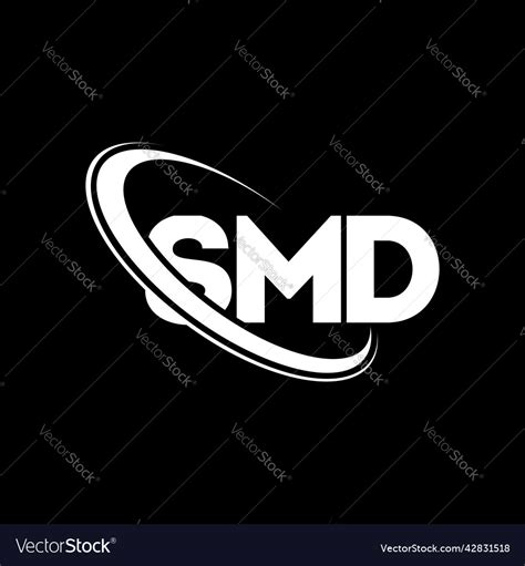 Smd logo letter design Royalty Free Vector Image