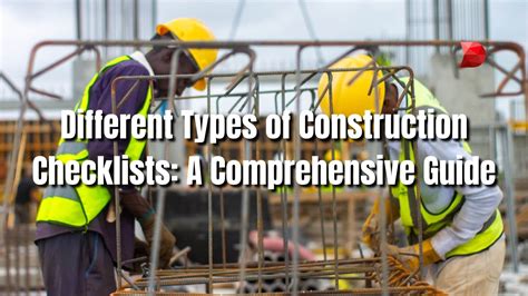 Guide To Different Types Of Construction Checklists DataMyte