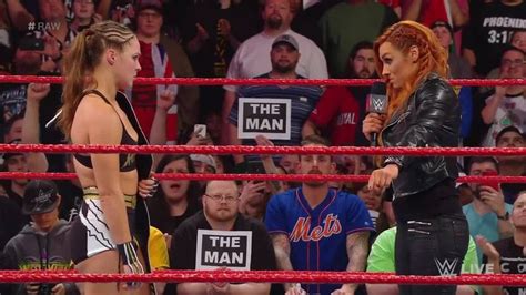 Wwe Raw Becky Lynch Challenges Ronda Rousey To Wrestlemania Showdown