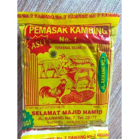 Bumbu Pemasak Kambing No Asli Gram Dari Padang Shopee Malaysia