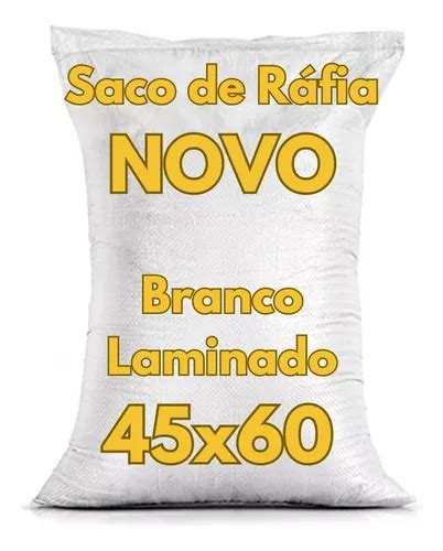 Saco De R Fia X Branco Laminado Kit Unidades Mercadolivre