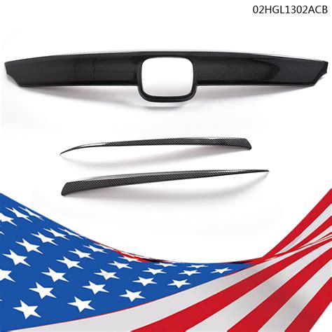 Carbon Fiber Lip Front Grille Cover Moulding Trim Fit For 2018 19