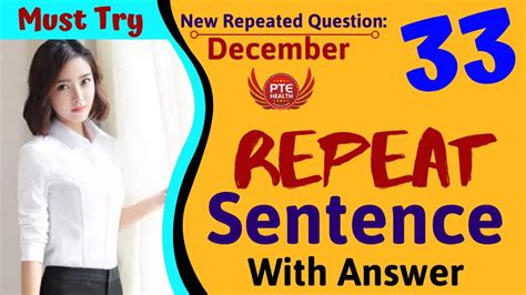 PTE Health Repeat Sentence Practice With Answer 2019 Part 11 YouTube