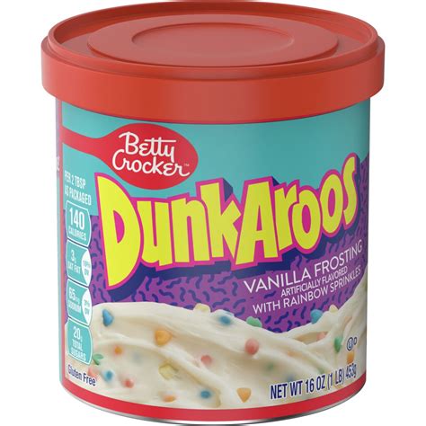 Betty Crocker Dunkaroos Vanilla Frosting Rainbow Sprinkles 453g Jet