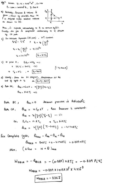 A L Sample Of A Diatomic Ideal Gas With Specific Heat Ratio